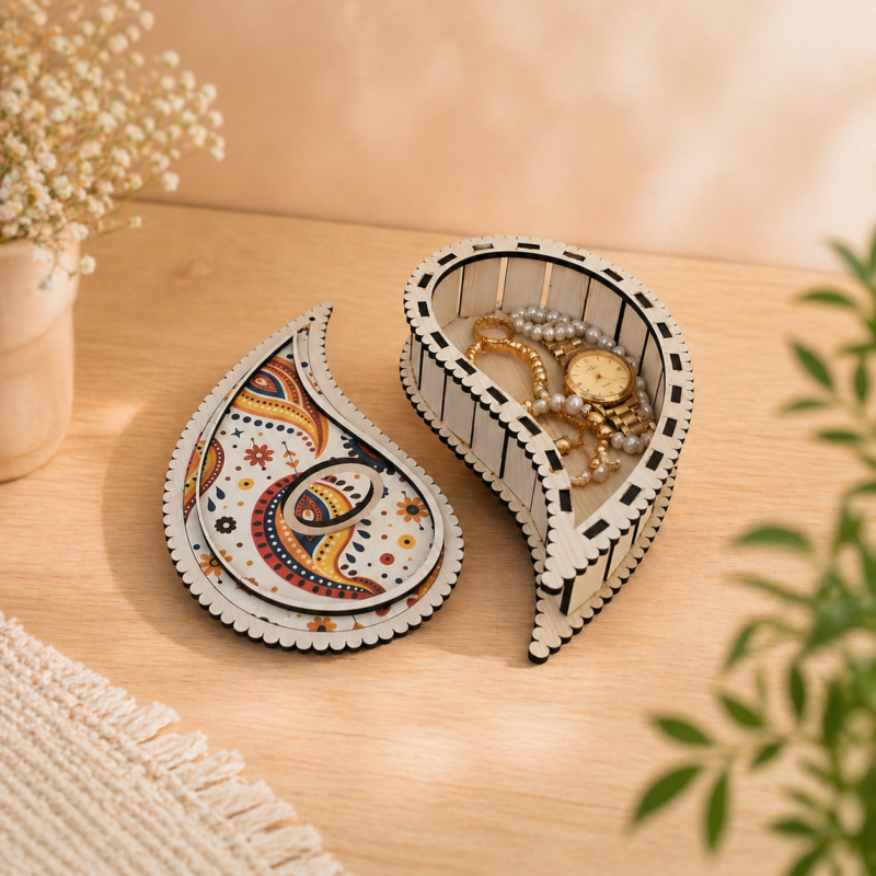 Paisley Box with Ring Handle