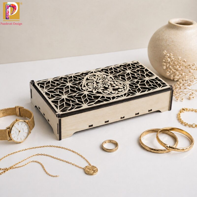 Elegant Fold-Open Box with Dual Flap Lid