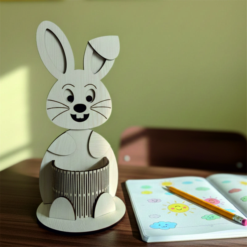 Eco-Friendly Cute Bunny Pencil-Pen Holder