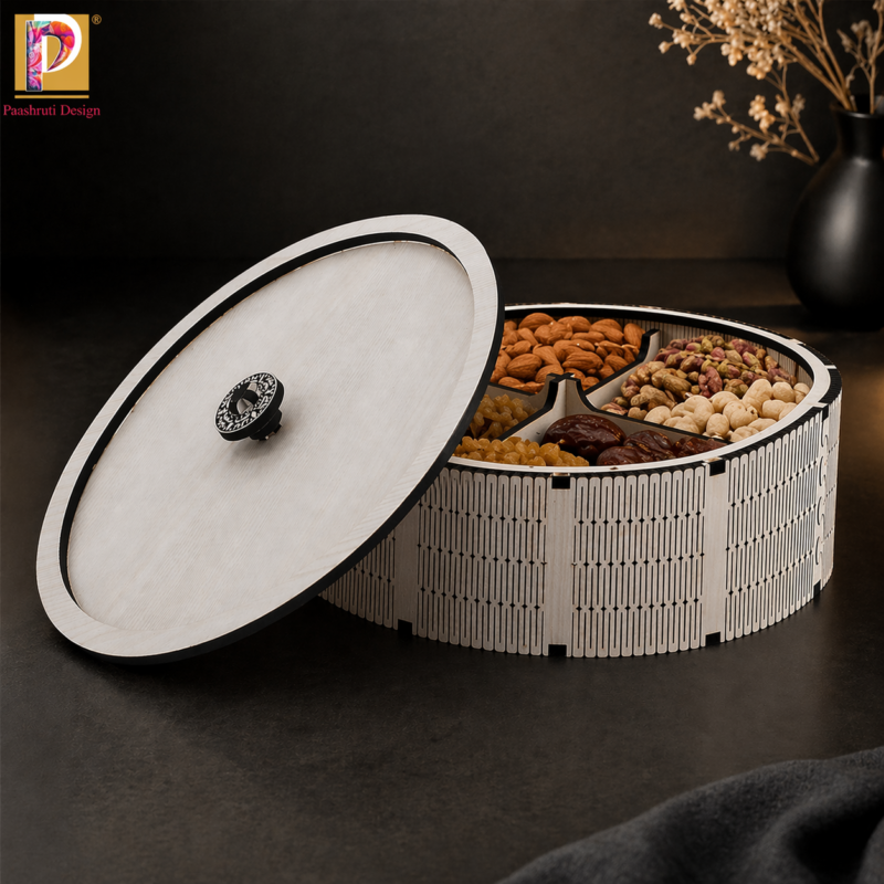 Round Multi-Section Organizer with Lid