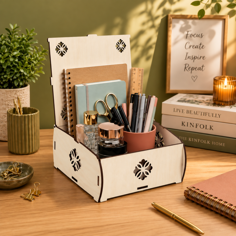 Box with Precision Flip-Top Lid