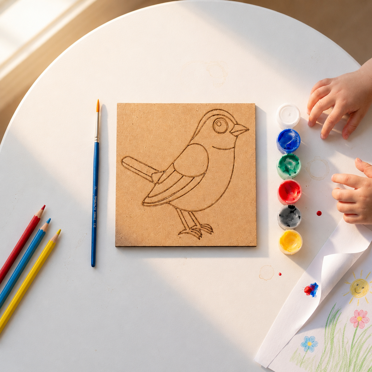 DIY MDF Bird Painting Kit