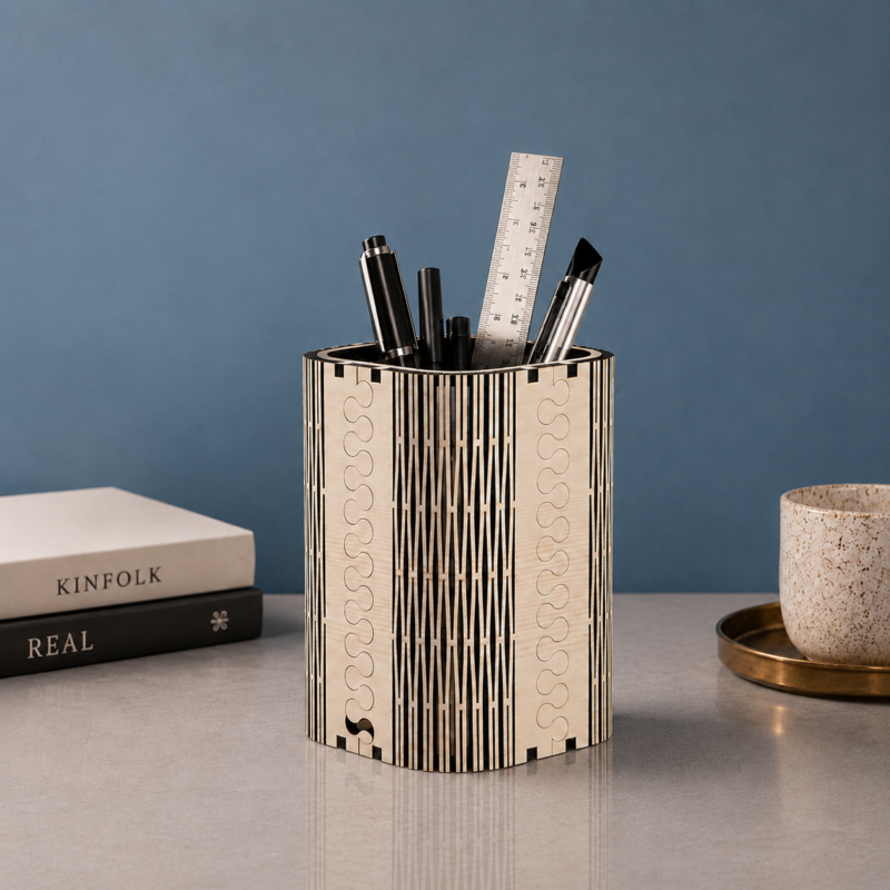 Geometric Pen Holder & Table Organizer