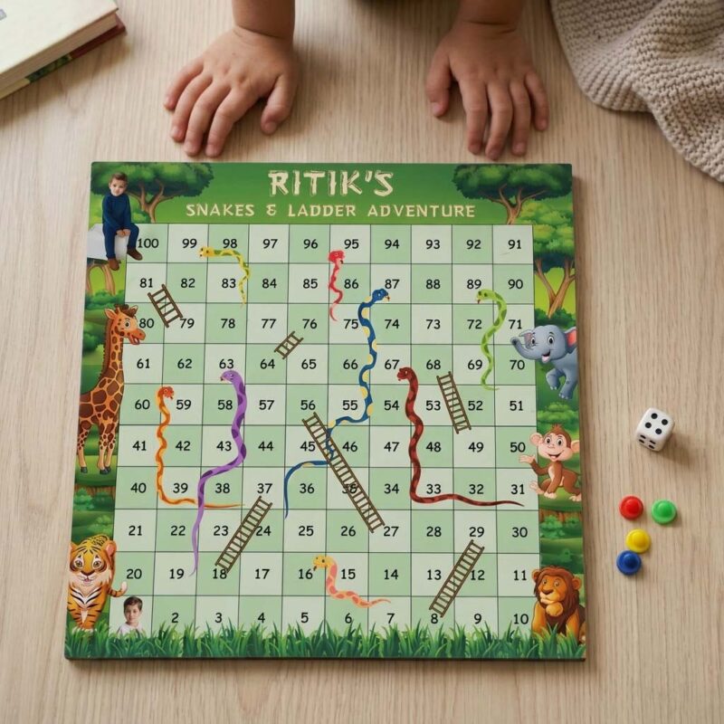 Personalised Snakes & Ladders – MDF Board Game