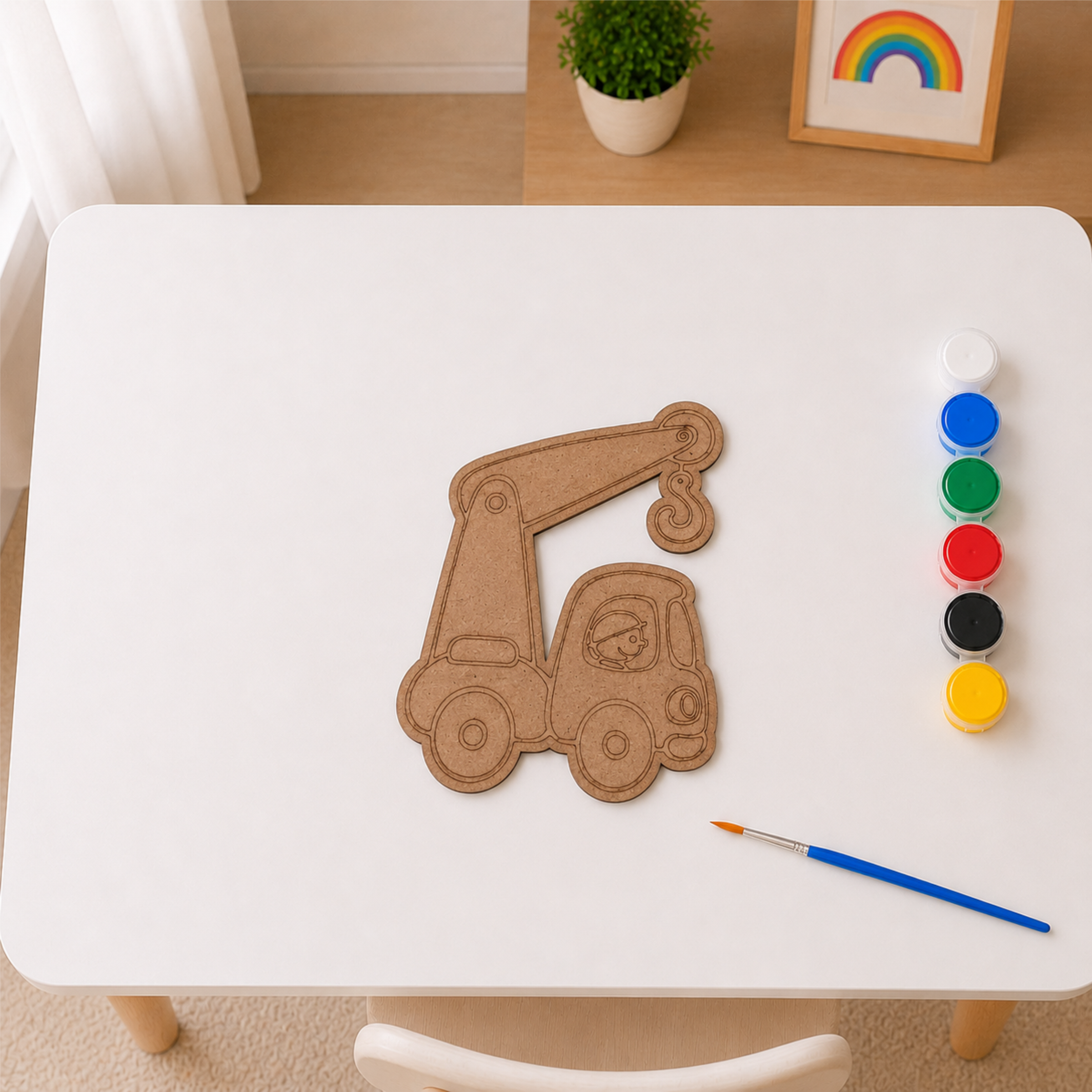 DIY MDF Transportation Vehicles Painting Kit