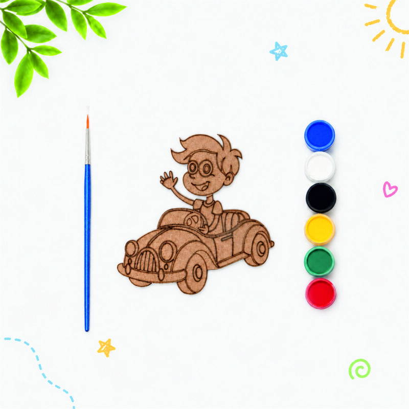 DIY MDF Cartoon Car Painting Kit