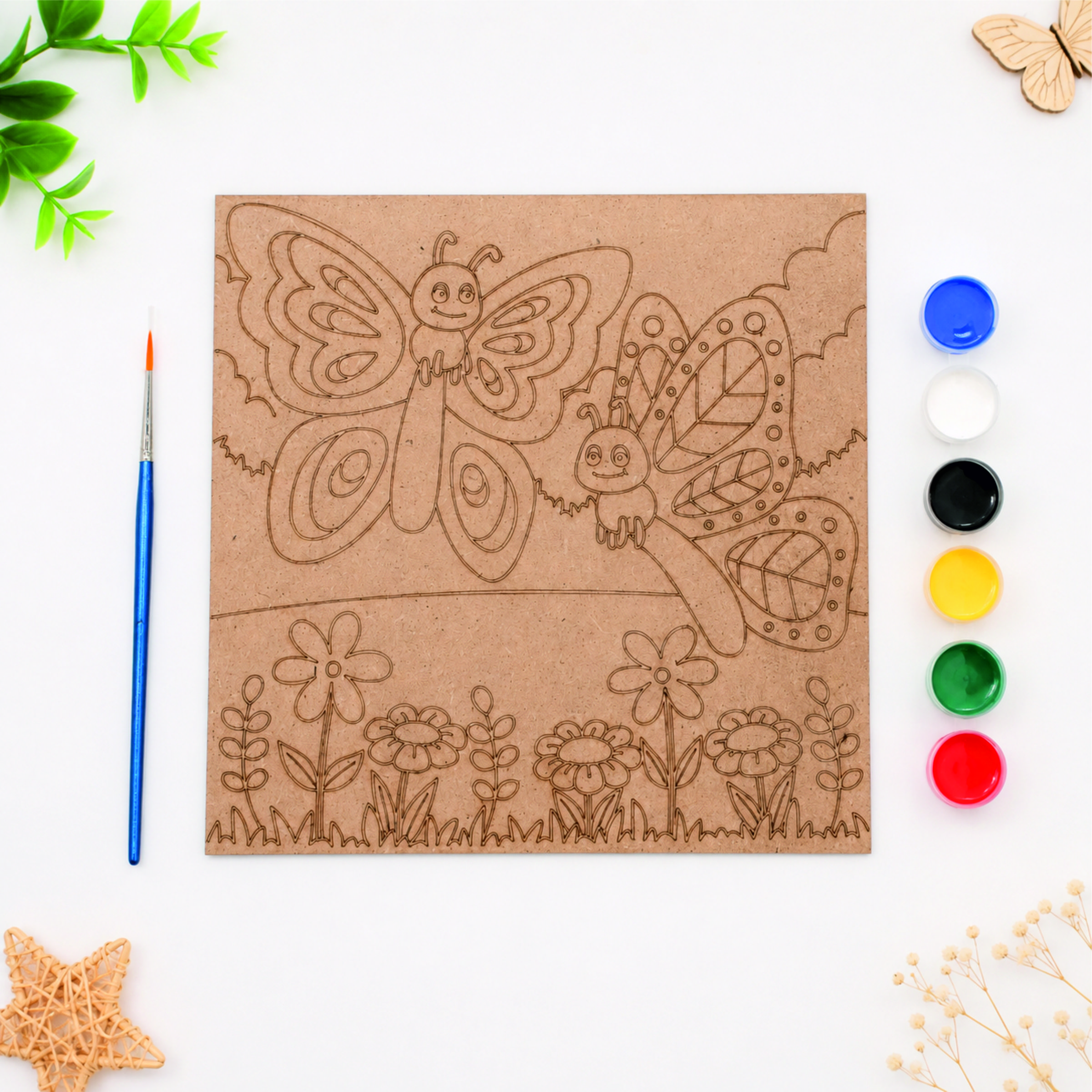 DIY MDF Butterfly Painting Kit