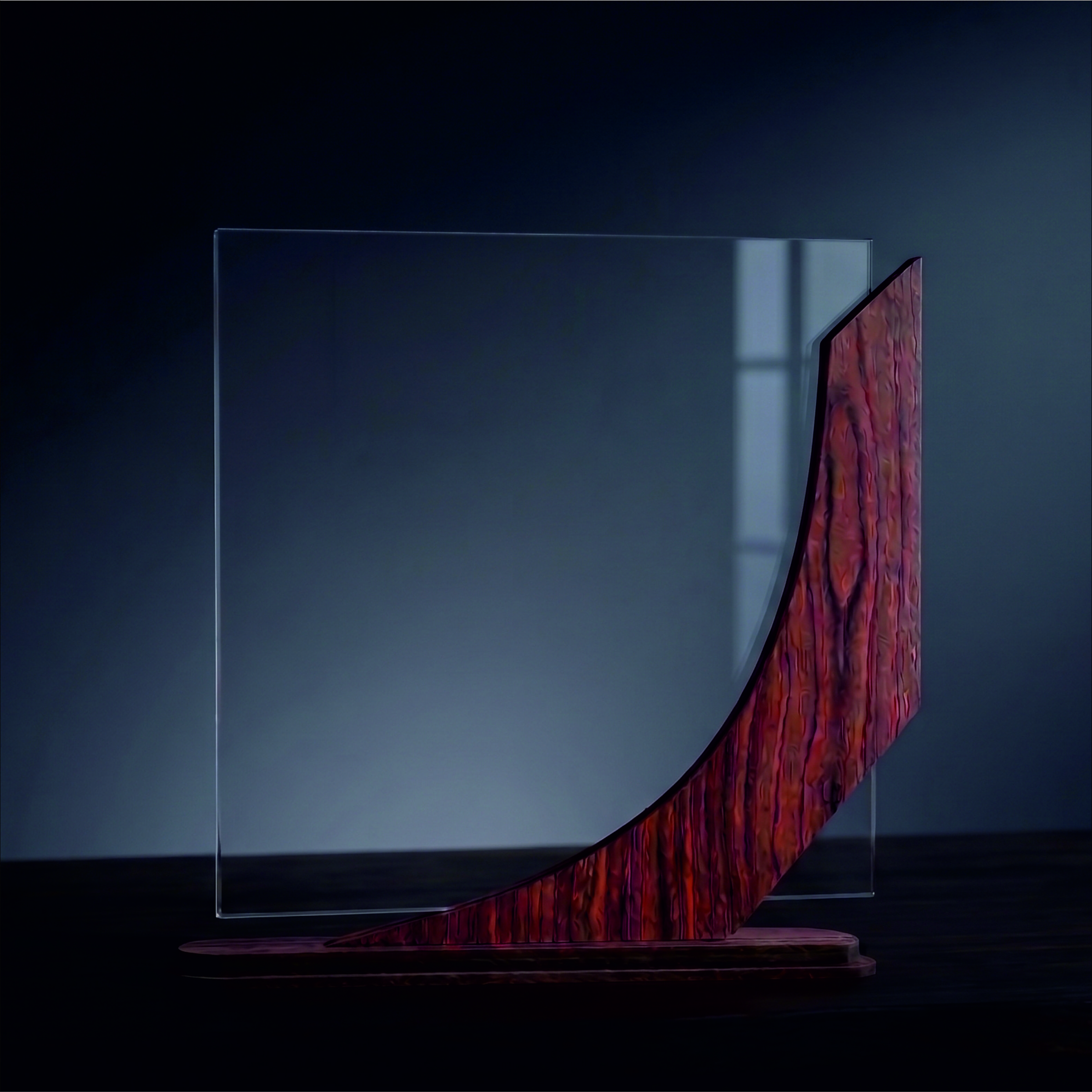 Elegant MDF & Acrylic Curved Recognition Award Trophy