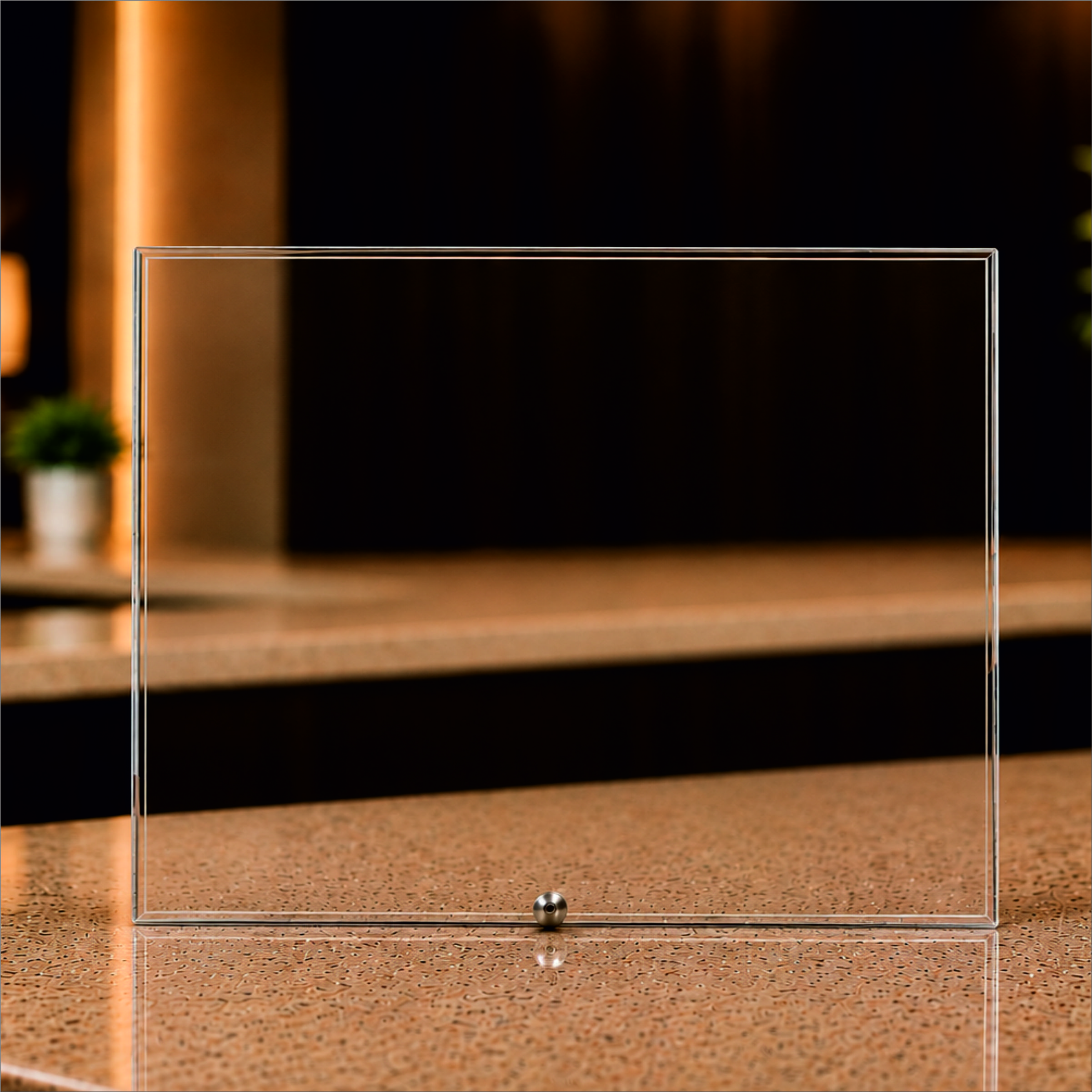 Premium Acrylic Award Certificate Plaque – Elegant Corporate Recognition Display (Transparent Finish)