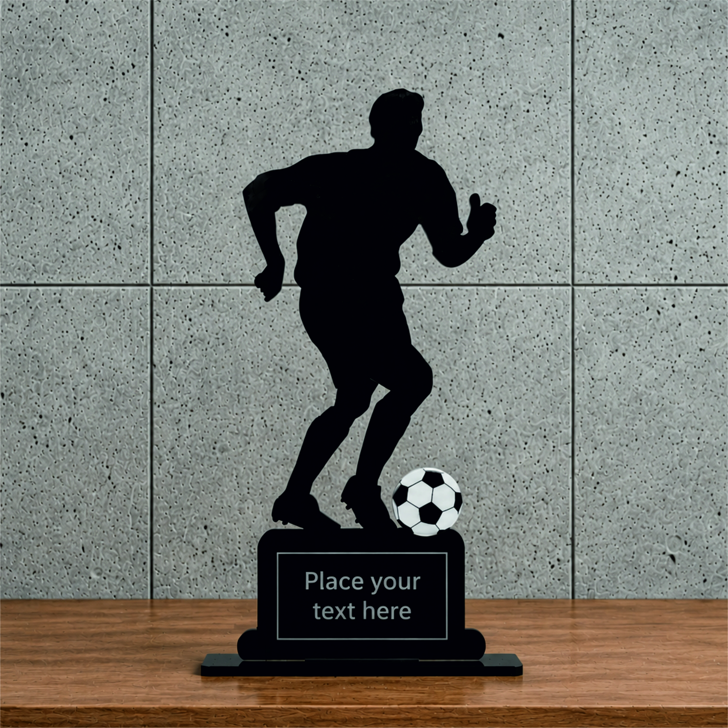 Dynamic Soccer Player Acrylic Trophy Award