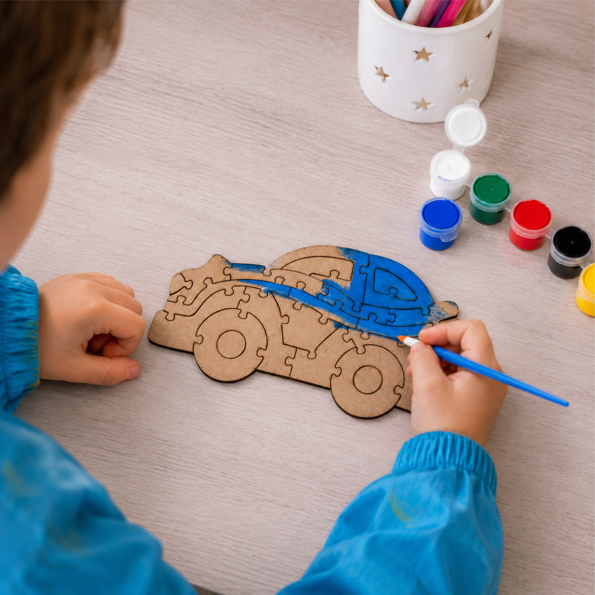 MDF DIY Car Puzzle Painting Kit