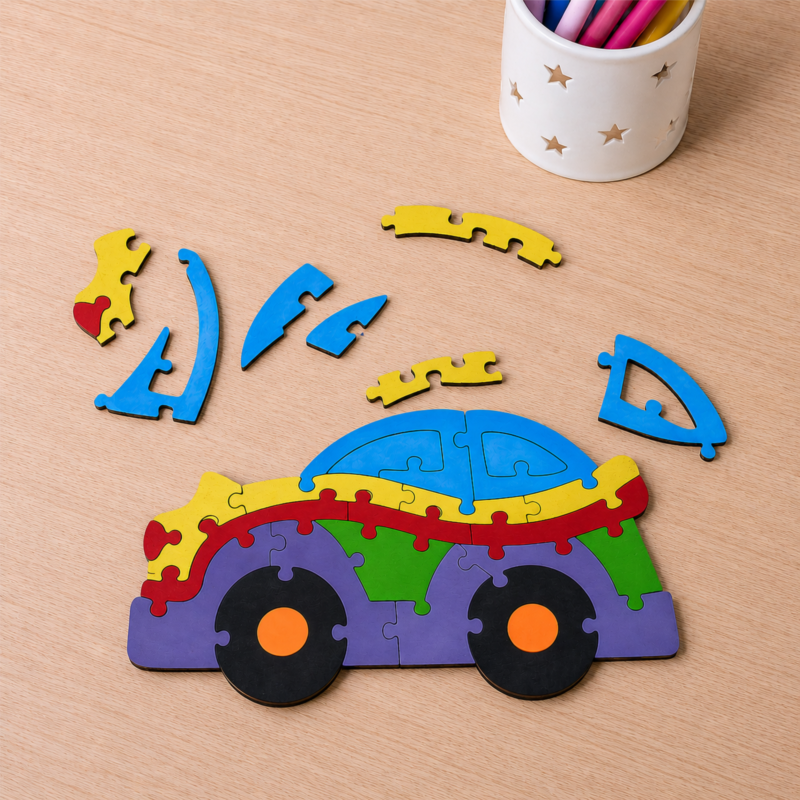 MDF DIY Car Puzzle Painting Kit