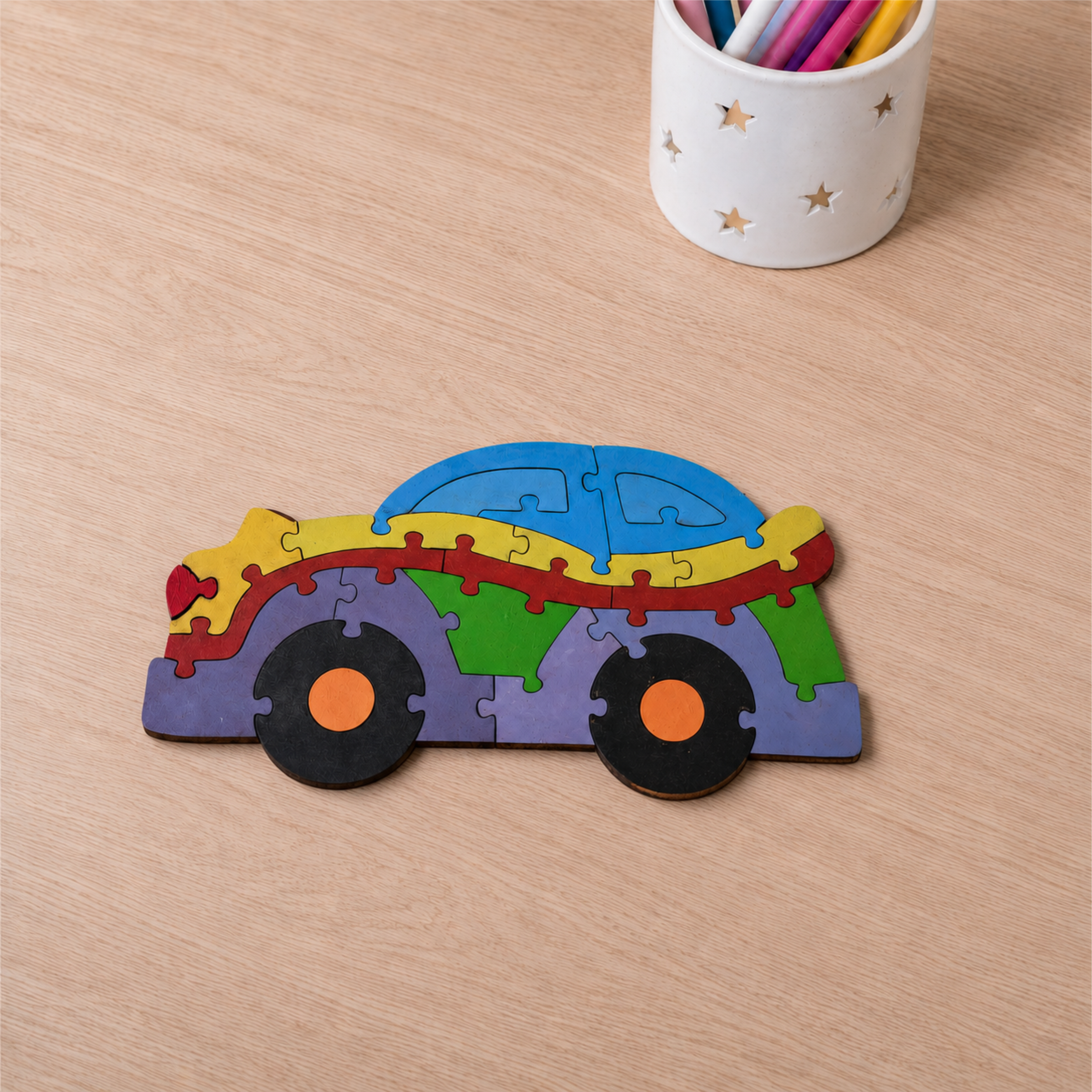 MDF DIY Car Puzzle Painting Kit