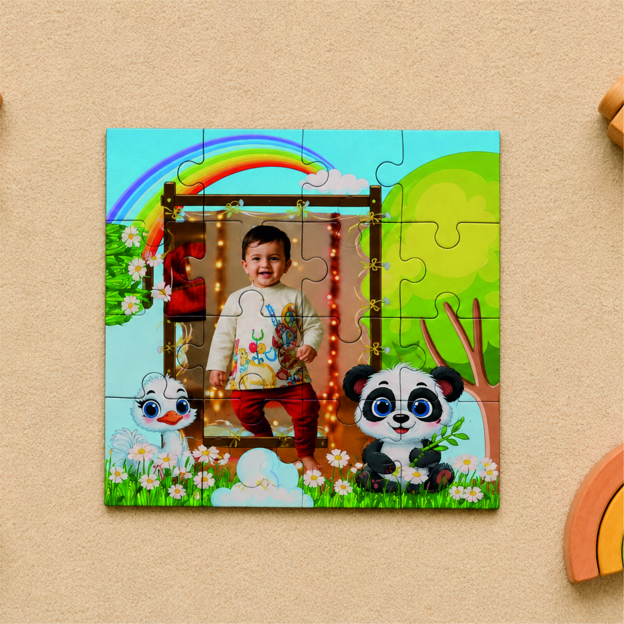 Personalised MDF Photo Puzzle for Kids & Families | Custom Memory Jigsaw Gift