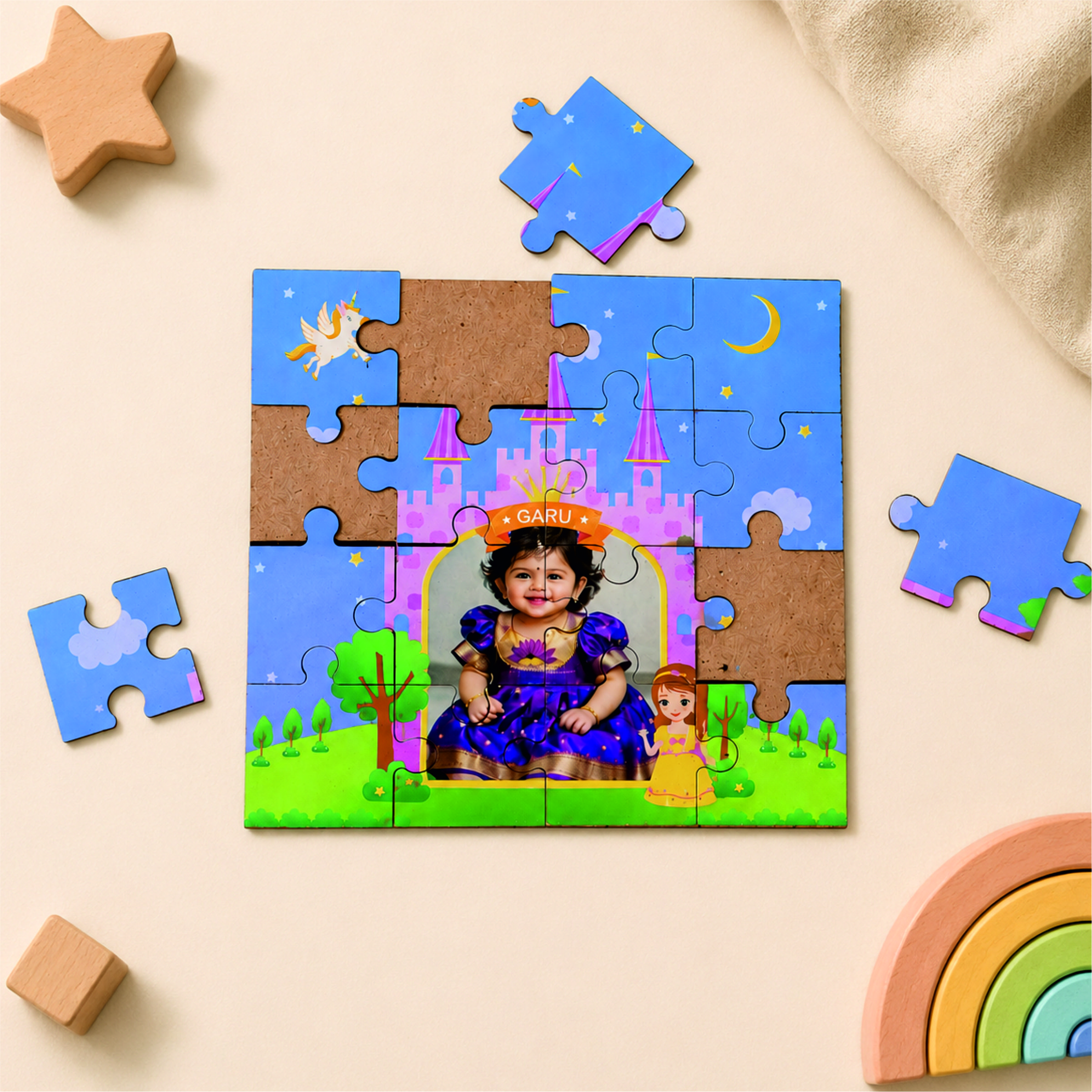 Personalised MDF Photo Puzzle for Kids & Families | Custom Memory Jigsaw Gift